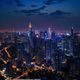 印度孟买现代科技园区夜景，灯火通明的写字楼群展现南亚数字经济崛起，亚洲专区南亚商业资讯
